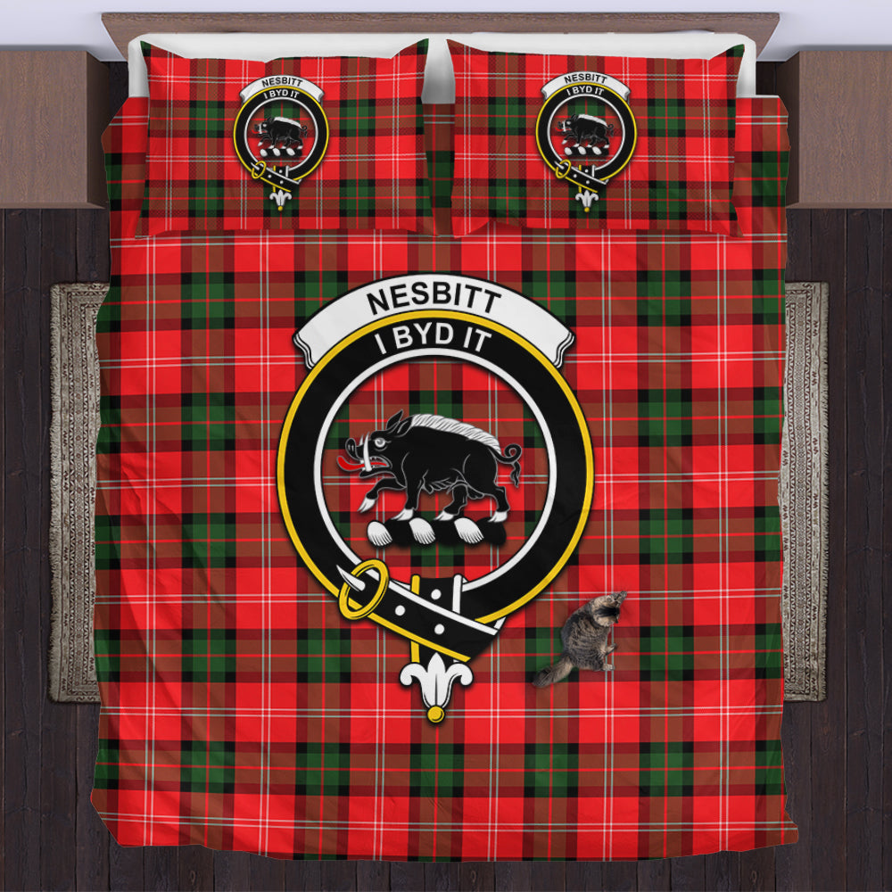 Nesbitt (Nisbet) Tartan Bedding Set with Family Crest US Bedding Set - Tartan Vibes Clothing