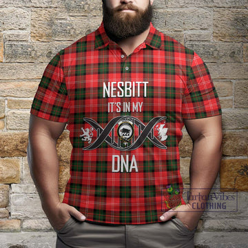 Nesbitt (Nisbet) Tartan Polo Shirt with Family Crest DNA In Me Style