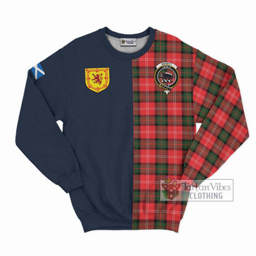 Nesbitt (Nisbet) Tartan Sweatshirt Alba with Scottish Lion Royal Arm Half Style