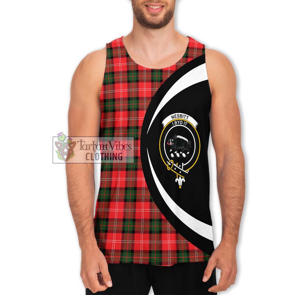 Nesbitt (Nisbet) Tartan Men's Tank Top with Family Crest Circle Style Men - Tartan Vibes Clothing