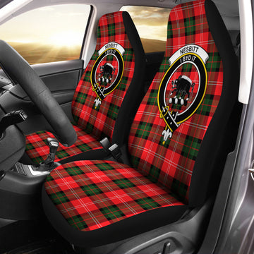 Nesbitt (Nisbet) Tartan Car Seat Cover with Family Crest