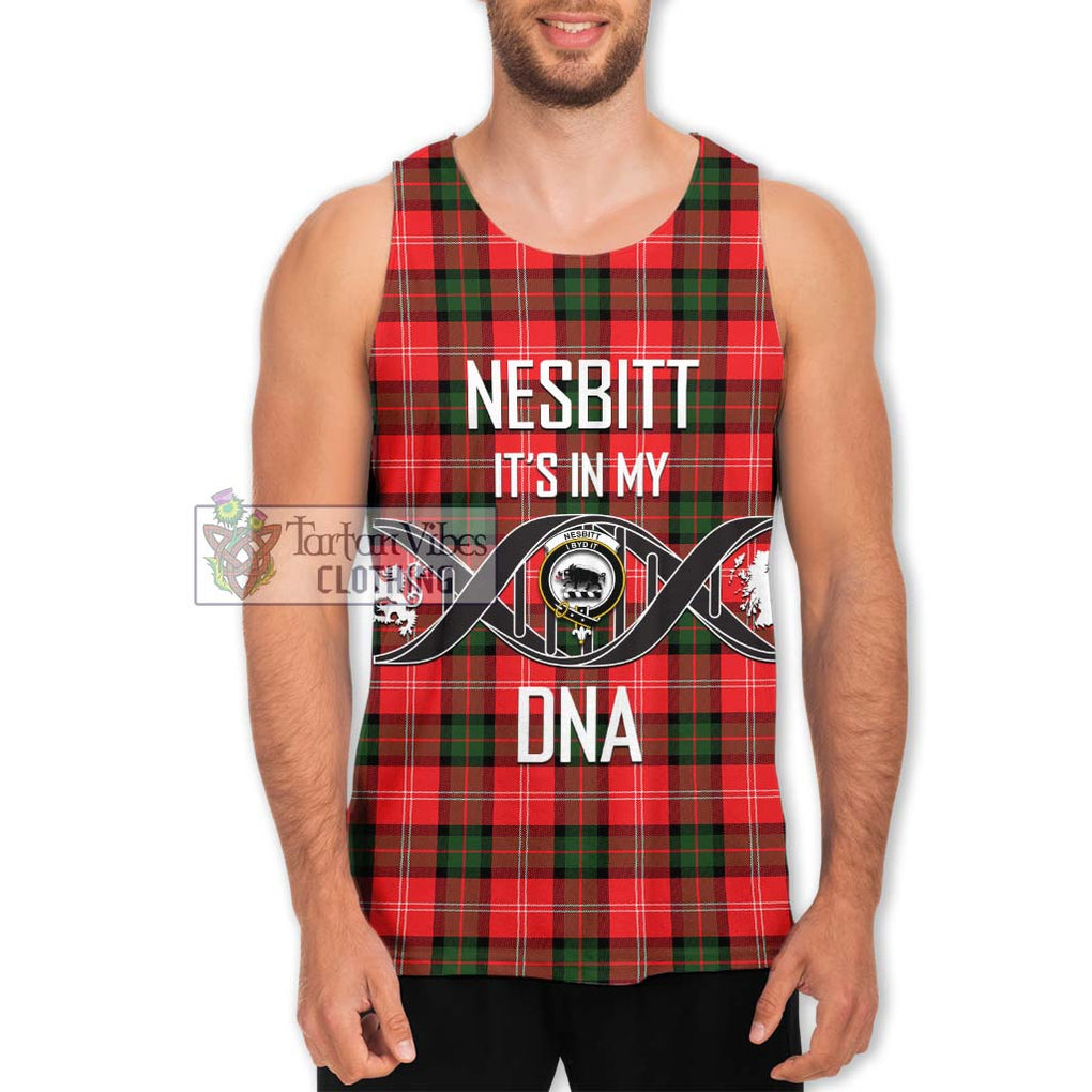 Nesbitt (Nisbet) Tartan Men's Tank Top with Family Crest DNA In Me Style Men - Tartanvibesclothing Shop