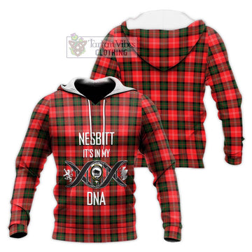 Nesbitt (Nisbet) Tartan Knitted Hoodie with Family Crest DNA In Me Style