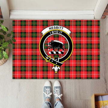 Nesbitt (Nisbet) Tartan Door Mat with Family Crest