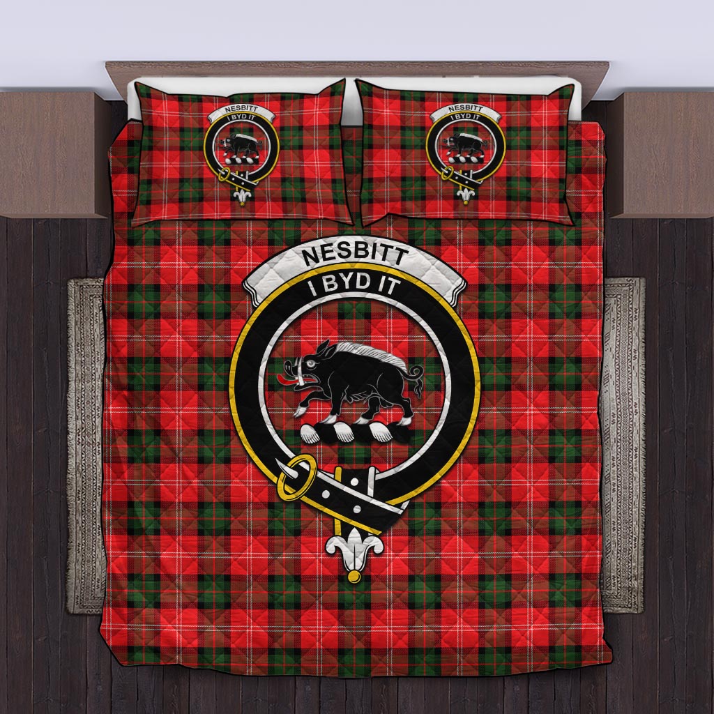 Nesbitt (Nisbet) Tartan Quilt Bed Set with Family Crest Twin - Tartan Vibes Clothing