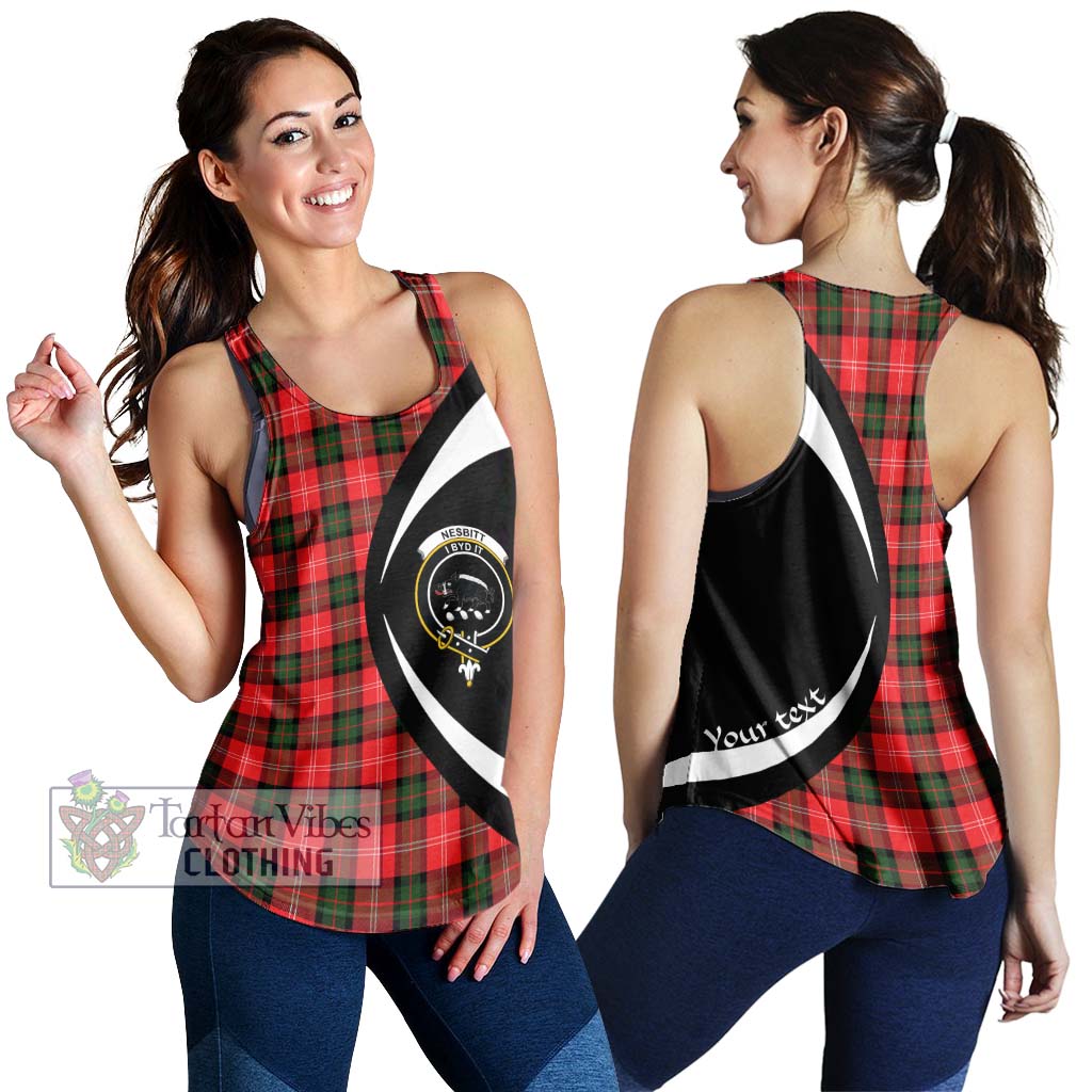 Nesbitt (Nisbet) Tartan Women's Racerback Tanks with Family Crest Circle Style 4XL - Tartan Vibes Clothing