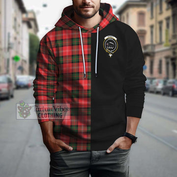 Nesbitt (Nisbet) Tartan Hoodie with Family Crest and Half Of Me Style