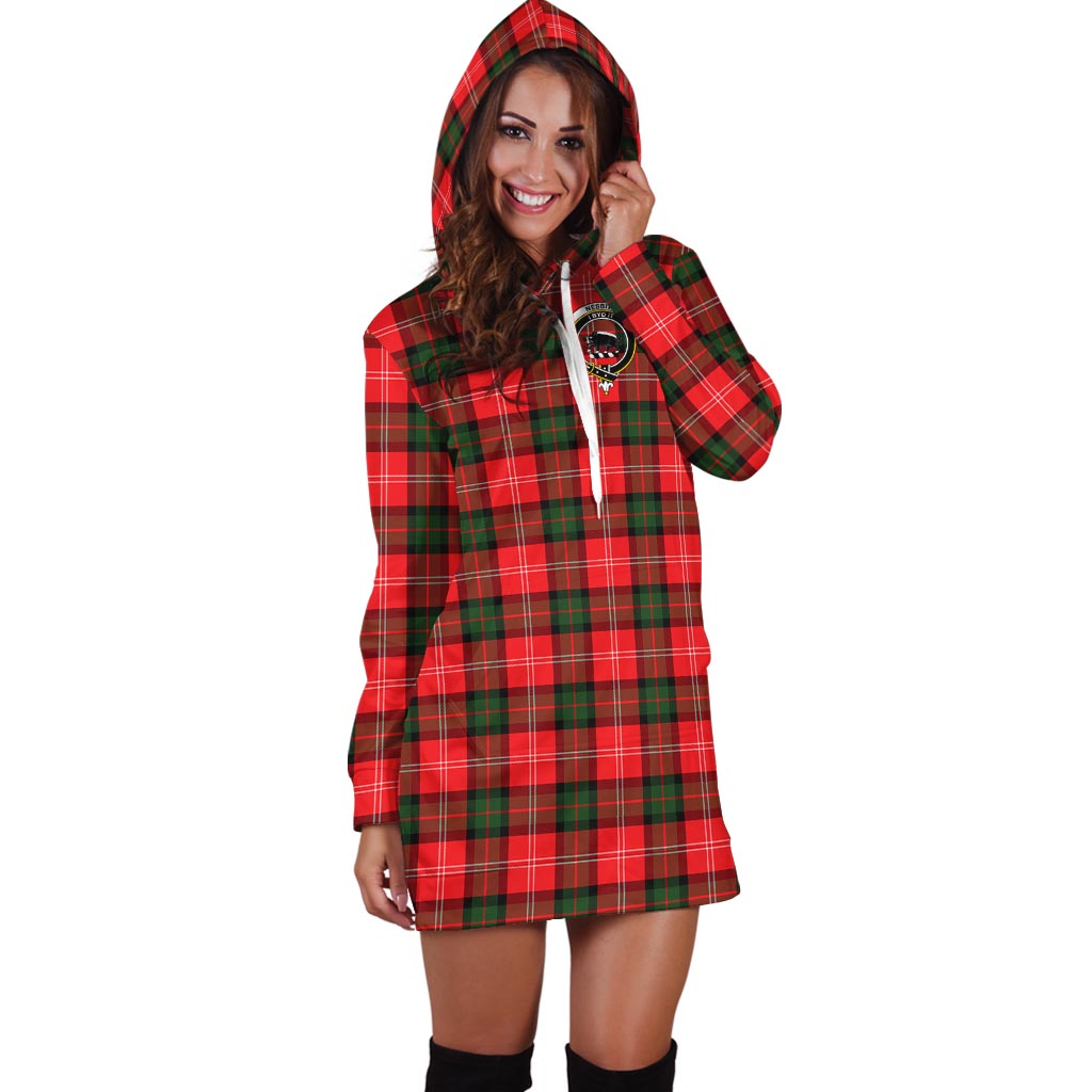 Nesbitt (Nisbet) Tartan Hoodie Dress with Family Crest - Tartan Vibes Clothing