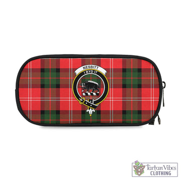 Nesbitt (Nisbet) Tartan Pen and Pencil Case with Family Crest