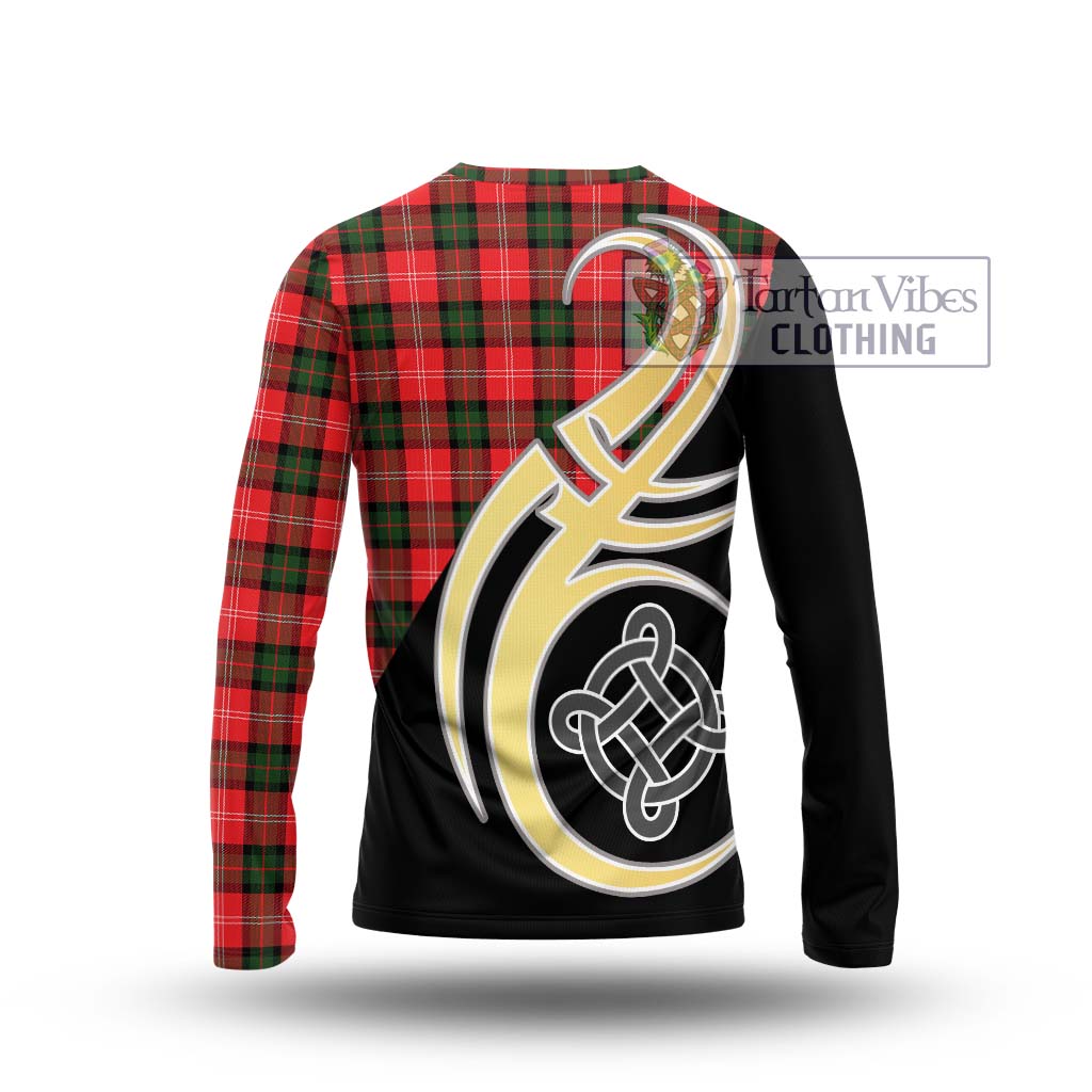 Nesbitt (Nisbet) Tartan Long Sleeve T-Shirt with Family Crest and Celtic Symbol Style - Tartan Vibes Clothing