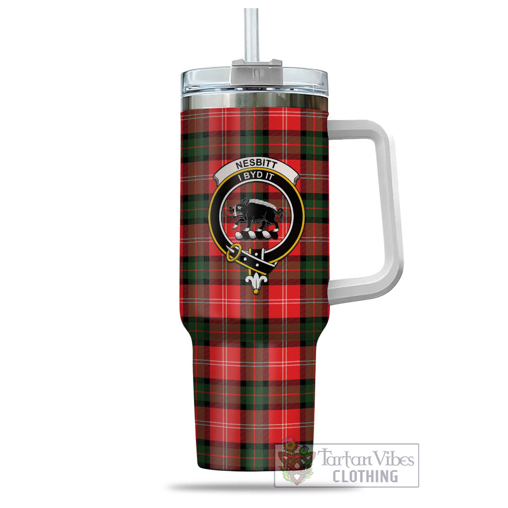 Tartan Vibes Clothing Nesbitt Modern Tartan and Family Crest Tumbler with Handle