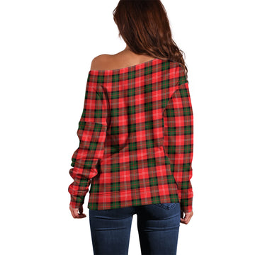 Nesbitt (Nisbet) Tartan Off Shoulder Women Sweater with Family Crest