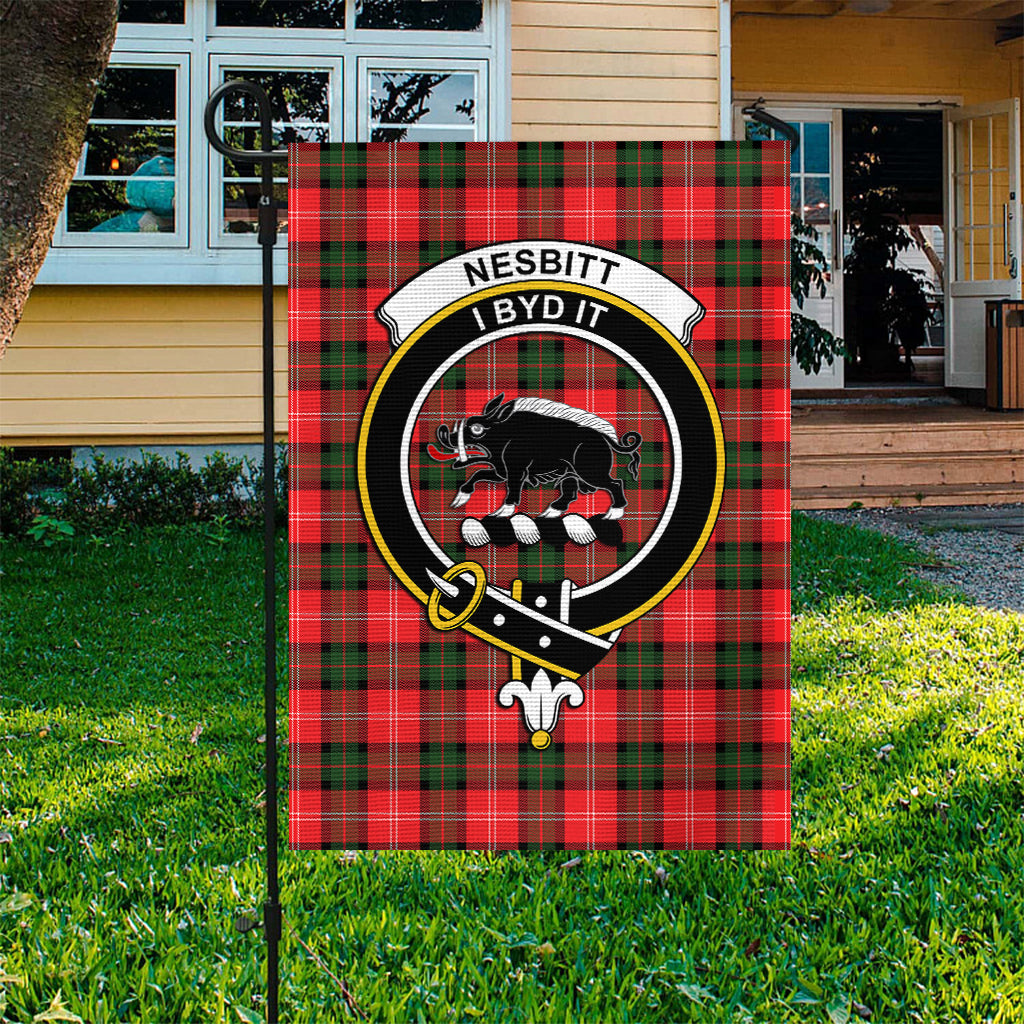 Nesbitt (Nisbet) Tartan Flag with Family Crest - Tartan Vibes Clothing