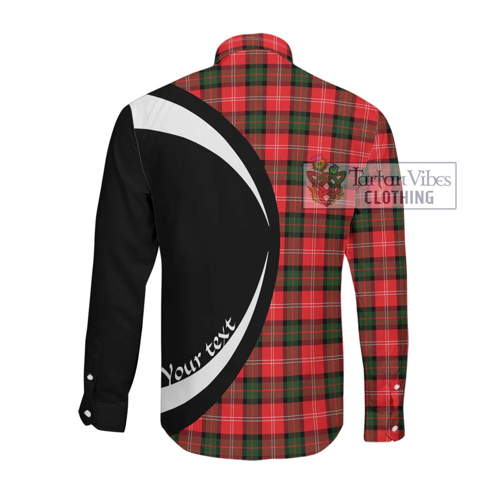 Nesbitt (Nisbet) Tartan Long Sleeve Button Up with Family Crest Circle Style Men's Shirt - Tartan Vibes Clothing