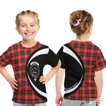 Nesbitt (Nisbet) Tartan Kid T-Shirt with Family Crest Circle Style