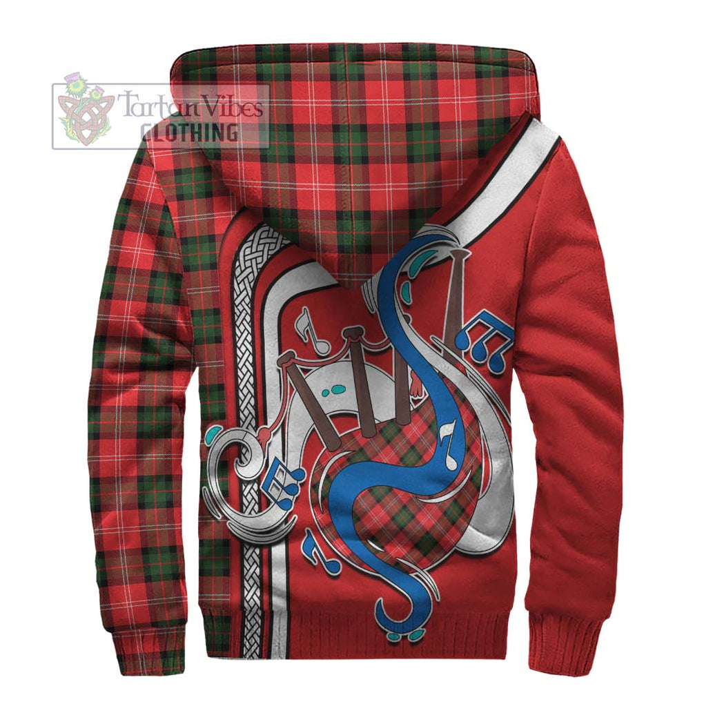 Nesbitt (Nisbet) Tartan Sherpa Hoodie with Epic Bagpipe Style - Tartanvibesclothing Shop