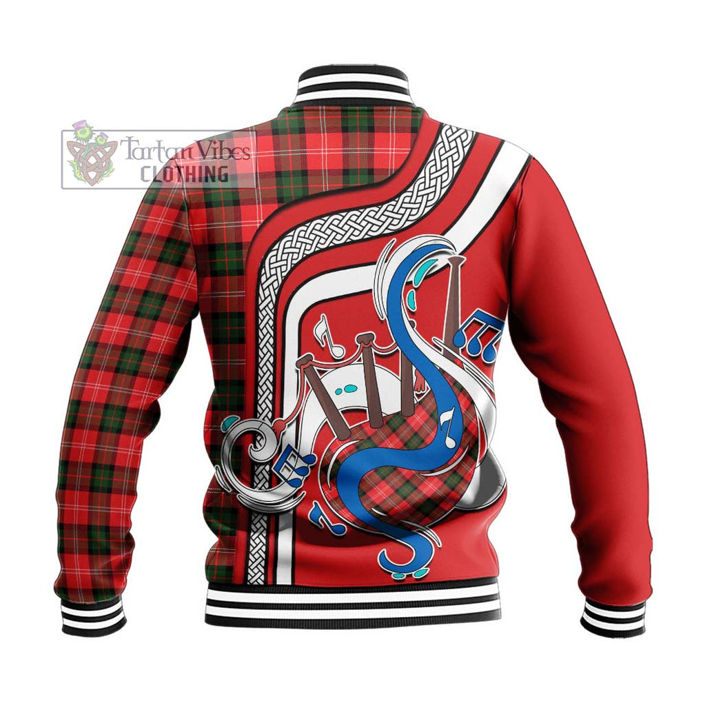 Tartan Vibes Clothing Nesbitt Modern Tartan Baseball Jacket with Epic Bagpipe Style