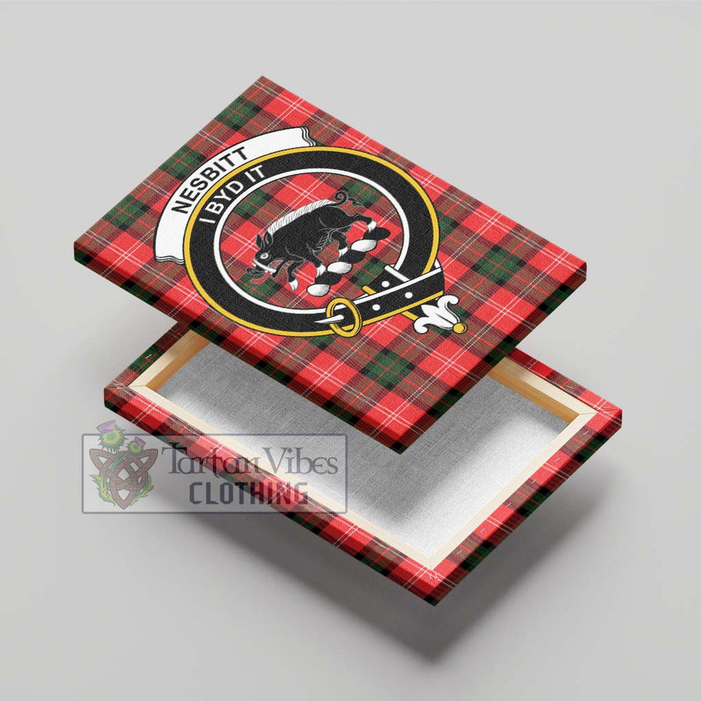 Nesbitt (Nisbet) Tartan Canvas Print Wall Art with Family Crest - Tartan Vibes Clothing