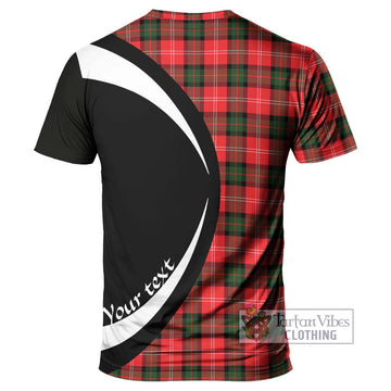 Nesbitt Modern Tartan T-Shirt with Family Crest Circle Style