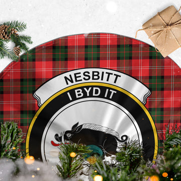 Nesbitt (Nisbet) Tartan Christmas Tree Skirt with Family Crest