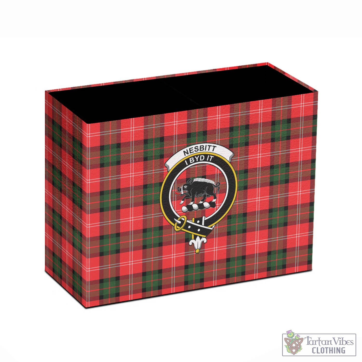 Tartan Vibes Clothing Nesbitt Modern Tartan Pen Holder with Family Crest