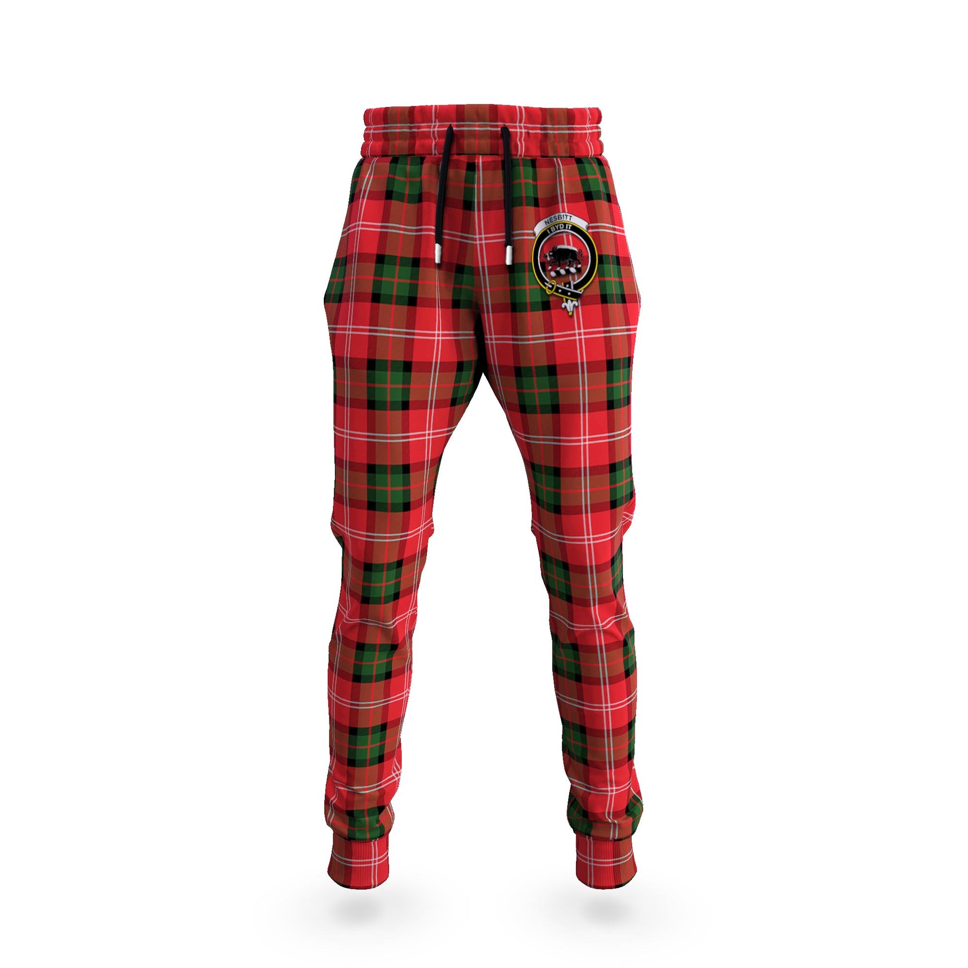 Nesbitt (Nisbet) Tartan Joggers Pants with Family Crest 5XL - Tartan Vibes Clothing