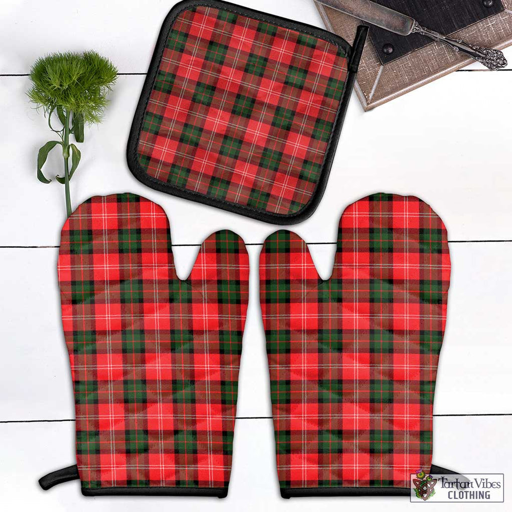 Nesbitt (Nisbet) Tartan Combo Oven Mitt & Pot-Holder Combo 1 Oven Mitt & 1 Pot-Holder Black - Tartan Vibes Clothing