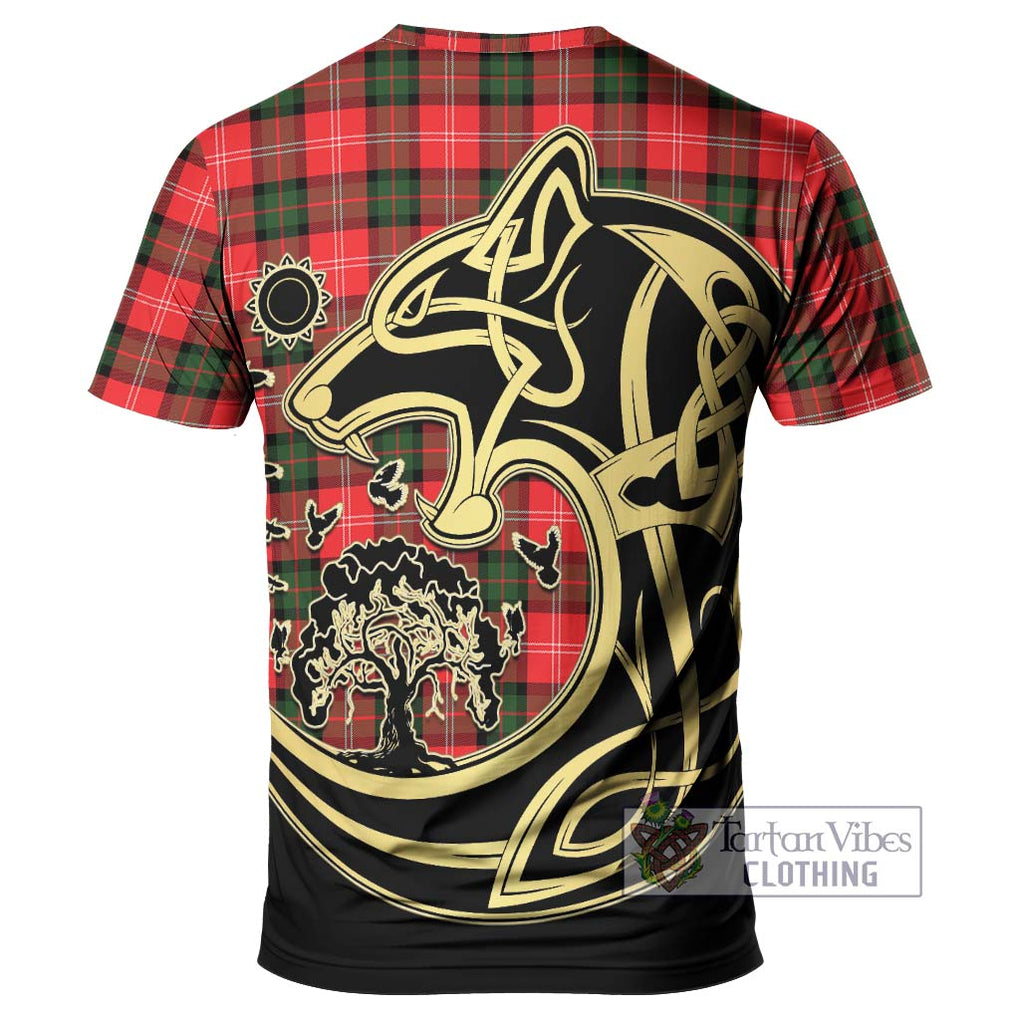 Nesbitt (Nisbet) Tartan T-Shirt with Family Crest Celtic Wolf Style - Tartan Vibes Clothing