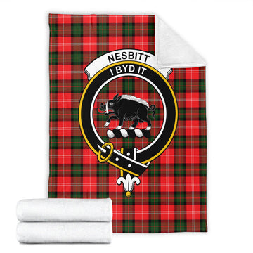 Nesbitt (Nisbet) Tartan Blanket with Family Crest