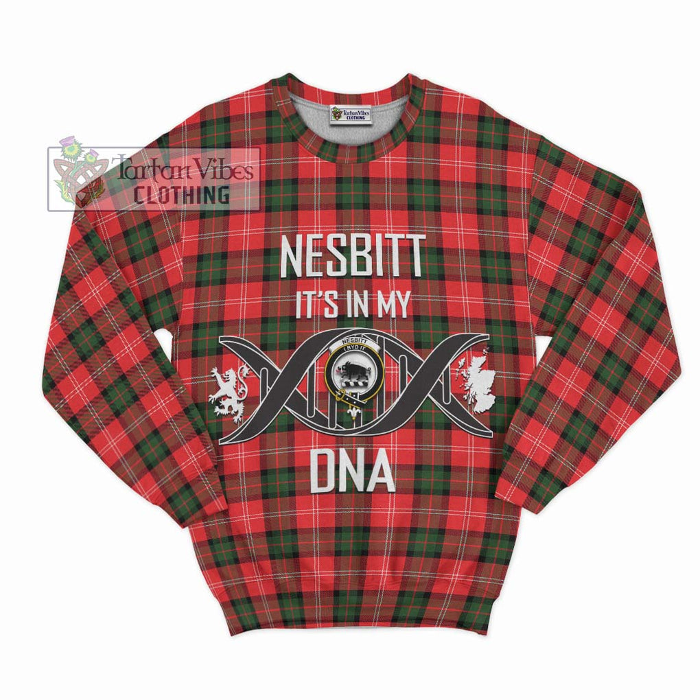 Nesbitt (Nisbet) Tartan Sweatshirt with Family Crest DNA In Me Style - Tartanvibesclothing Shop