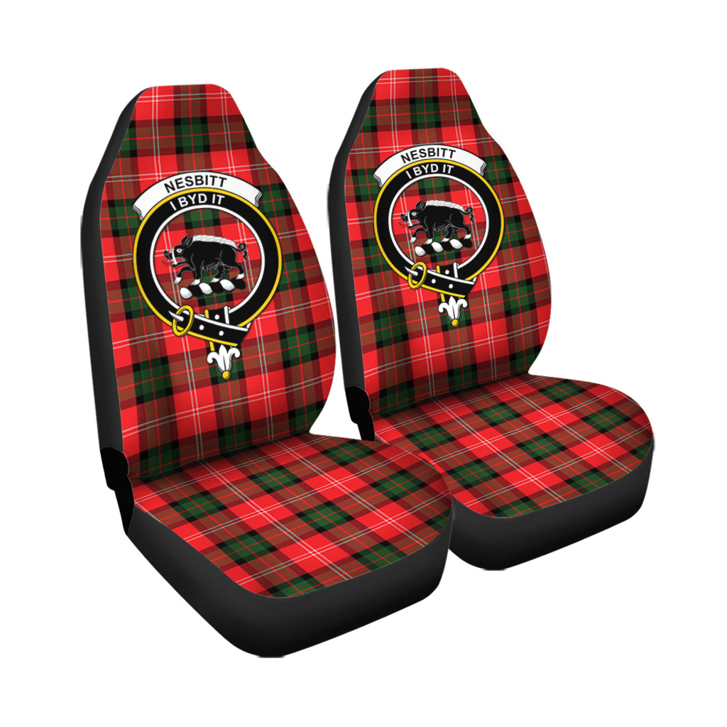 Nesbitt Modern Tartan Car Seat Cover with Family Crest - Tartanvibesclothing