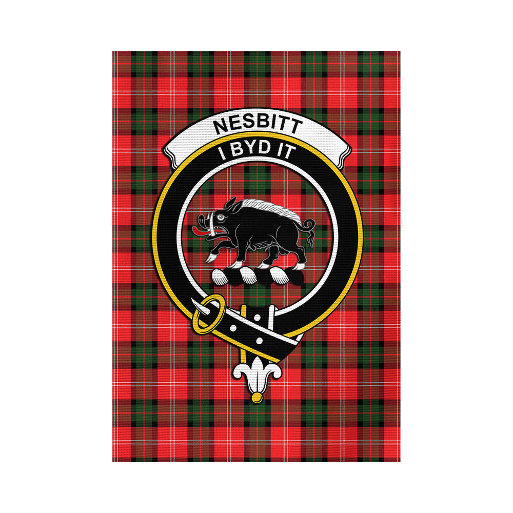 Nesbitt (Nisbet) Tartan Flag with Family Crest - Tartan Vibes Clothing