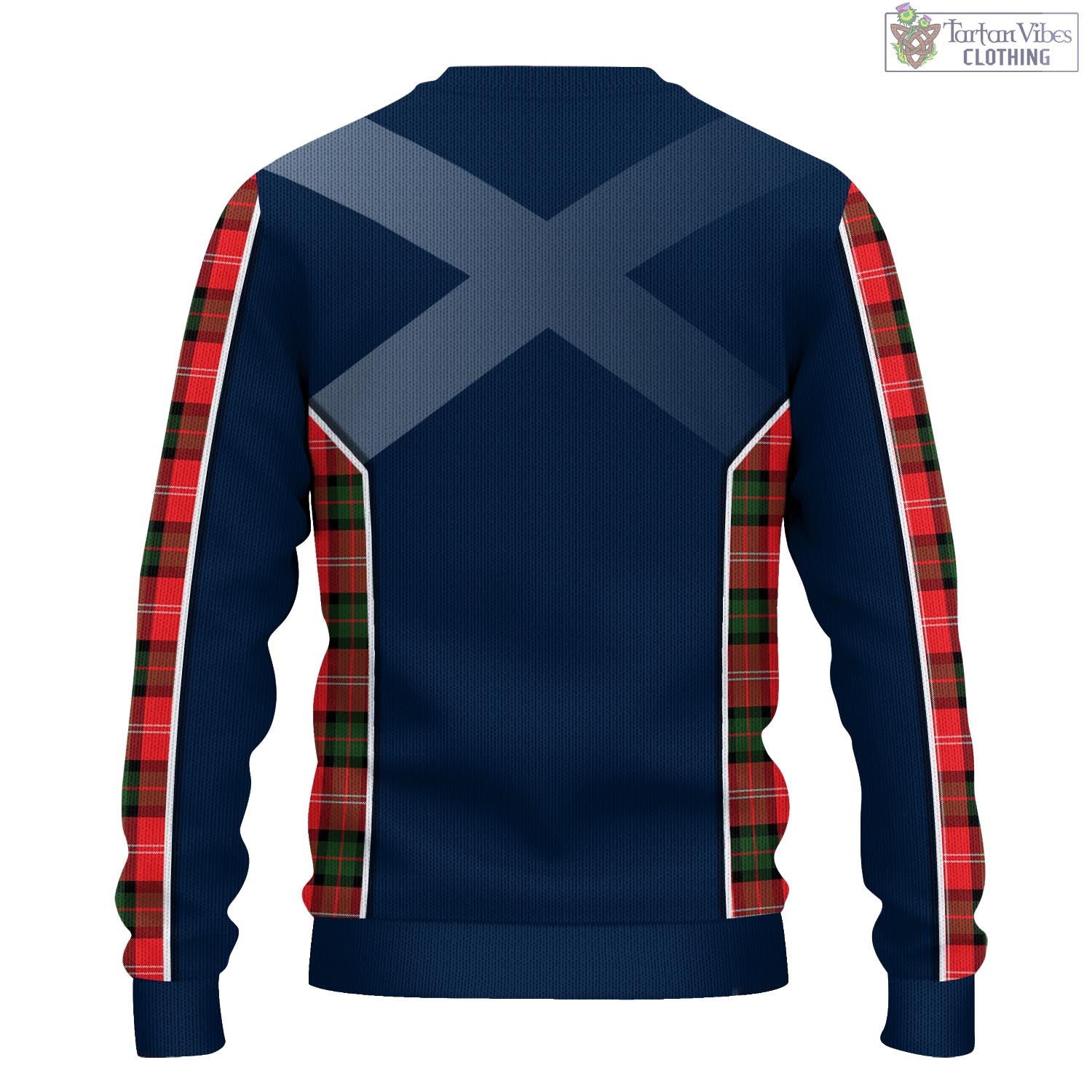 Tartan Vibes Clothing Nesbitt Modern Tartan Knitted Sweatshirt with Family Crest and Scottish Thistle Vibes Sport Style