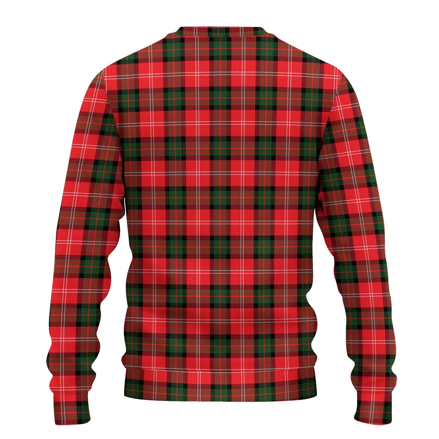 Nesbitt Modern Tartan Knitted Sweater with Family Crest - Tartanvibesclothing