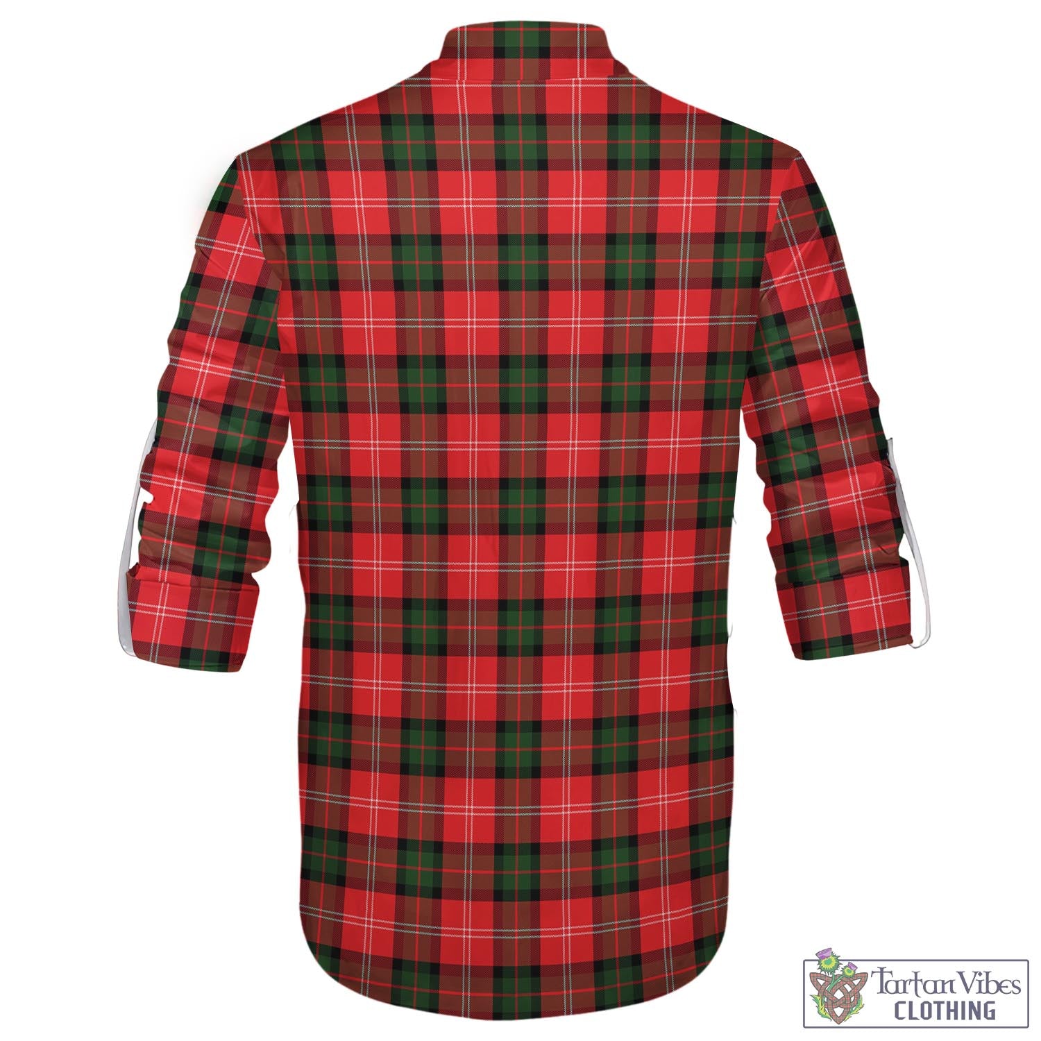 Tartan Vibes Clothing Nesbitt Modern Tartan Men's Scottish Traditional Jacobite Ghillie Kilt Shirt with Family Crest