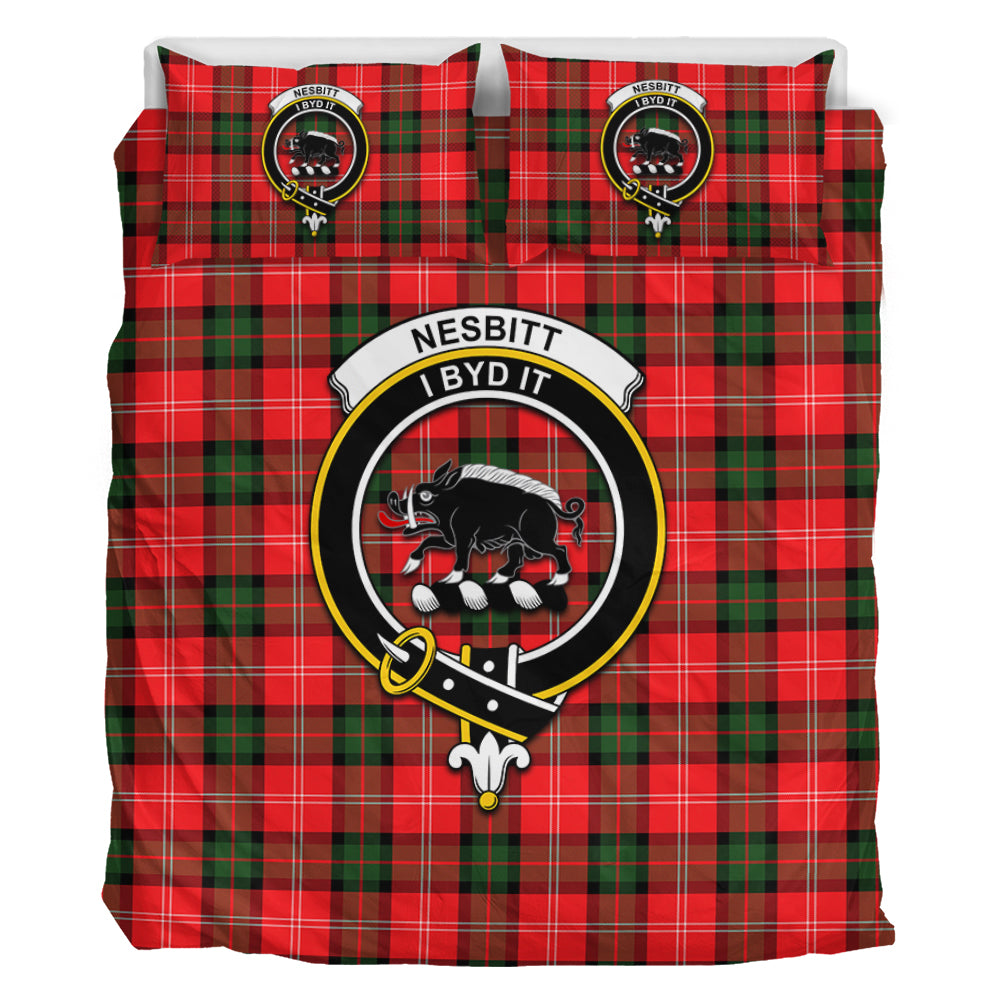 Nesbitt (Nisbet) Tartan Bedding Set with Family Crest - Tartan Vibes Clothing