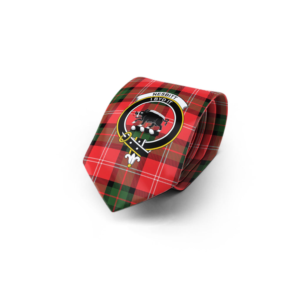 Nesbitt (Nisbet) Tartan Classic Necktie with Family Crest - Tartan Vibes Clothing