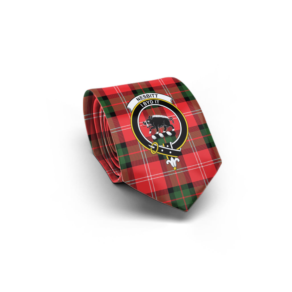 Nesbitt (Nisbet) Tartan Classic Necktie with Family Crest - Tartan Vibes Clothing