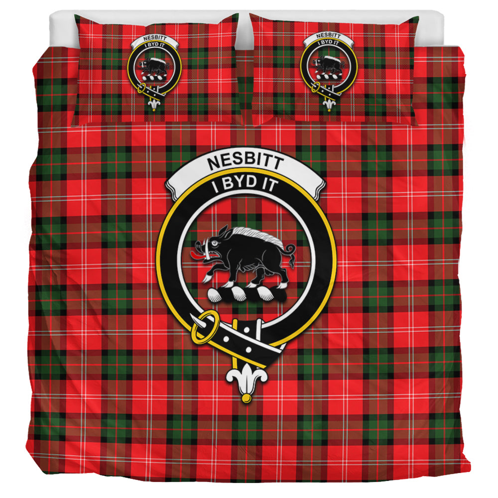 Nesbitt (Nisbet) Tartan Bedding Set with Family Crest UK Bedding Set UK Super King 104*94 inch - Tartan Vibes Clothing