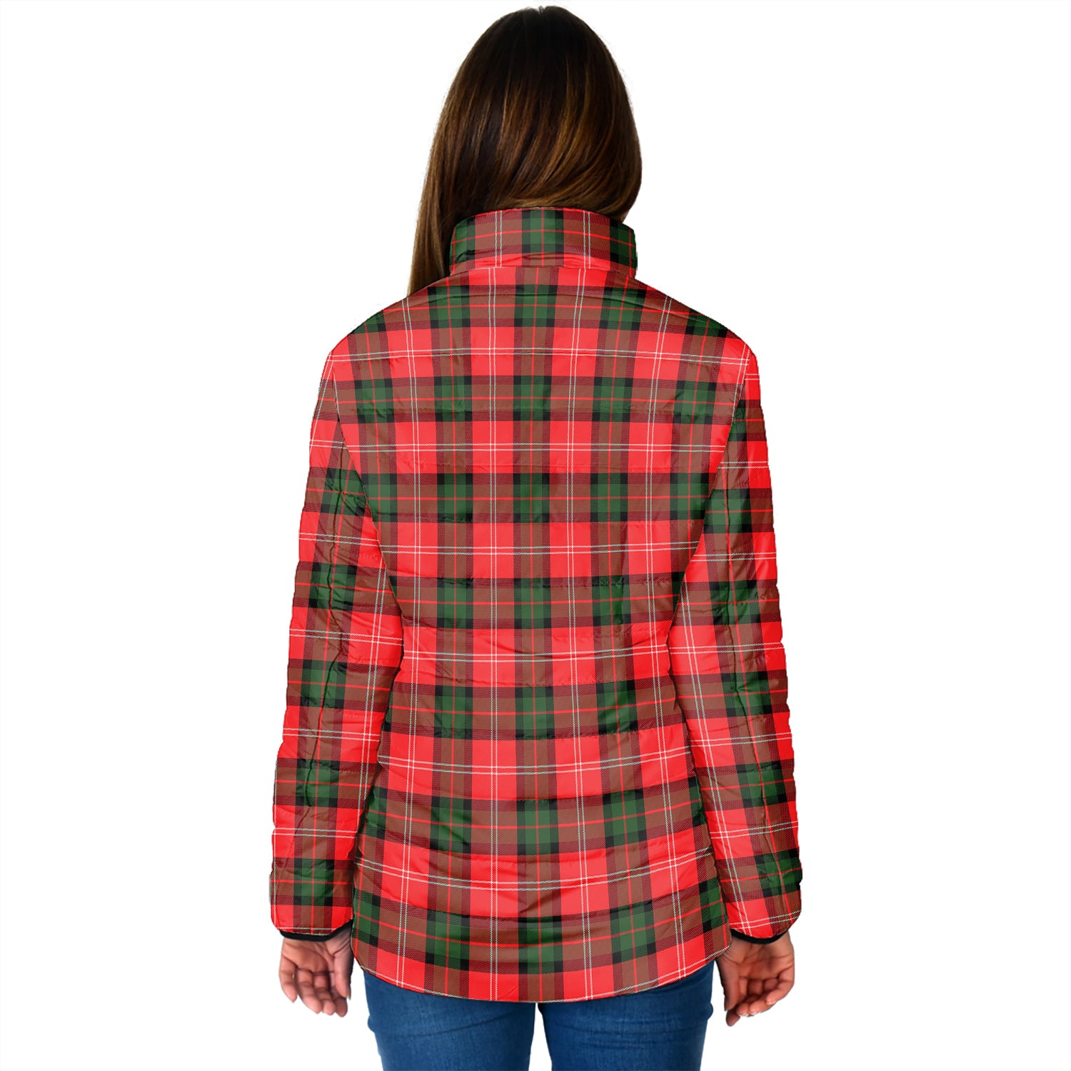 Nesbitt (Nisbet) Tartan Padded Jacket with Family Crest - Tartan Vibes Clothing