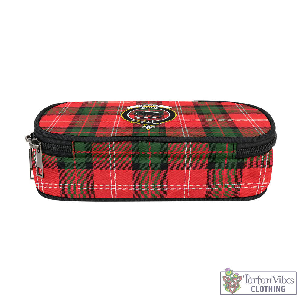 Tartan Vibes Clothing Nesbitt Modern Tartan Pen and Pencil Case with Family Crest