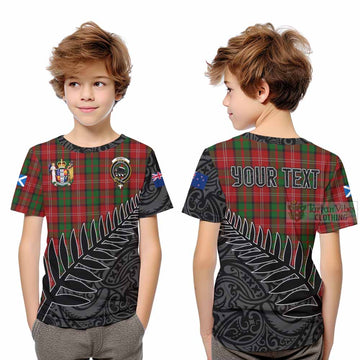 Nesbitt (Nisbet) Crest Tartan Kid T-Shirt with New Zealand Silver Fern Half Style