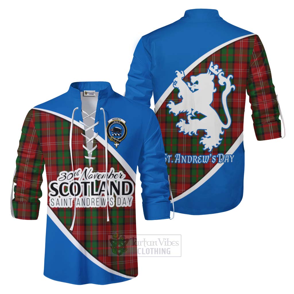 Tartan Vibes Clothing Nesbitt (Nisbet) Family Crest Tartan Ghillie Kilt Shirt Celebrate Saint Andrew's Day in Style