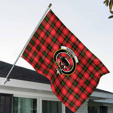 Nesbitt (Nisbet) Tartan House Flag with Family Crest