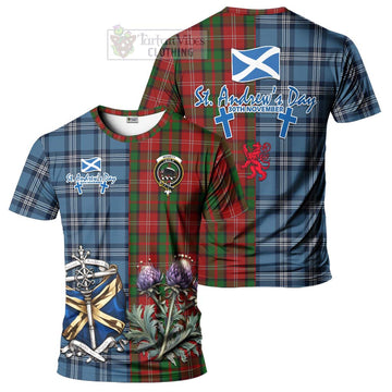 Nesbitt (Nisbet) Tartan T-Shirt Happy St. Andrew's Day Half Tartan Style