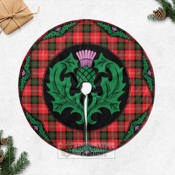 Nesbitt (Nisbet) Tartan Christmas Tree Skirt Scottish Thistle Style