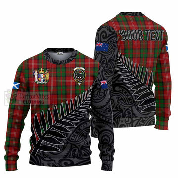 Nesbitt (Nisbet) Crest Tartan Knitted Sweater with New Zealand Silver Fern Half Style