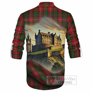 Nesbitt (Nisbet) Tartan Family Crest Ghillie Kilt Shirt with Scottish Ancient Castle Style - Tartan Vibes Clothing