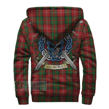 Nesbitt (Nisbet) Tartan Sherpa Hoodie with Family Crest Celtic Skull Style