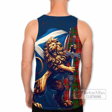 Nesbitt (Nisbet) Tartan Family Crest Men's Tank Top with Scottish Majestic Lion